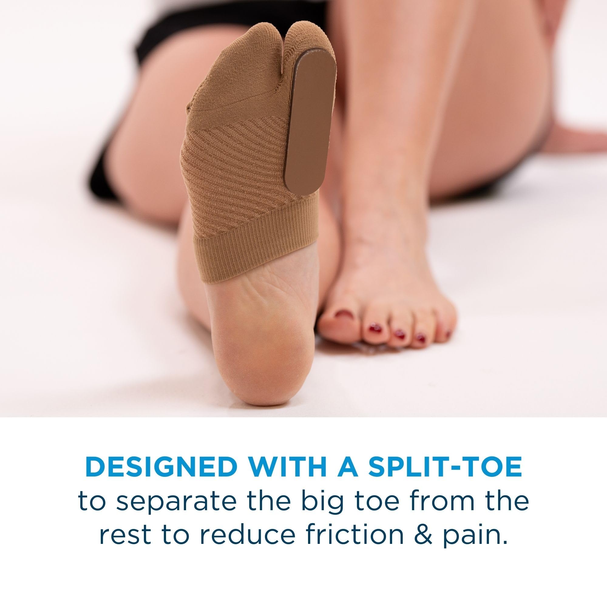 OrthoSleeve TT3 - Soporte para dedos de césped diseñado específicamente para tratar y prevenir la limitis hallux (dedo del pie) y aliviar el dolor de fracturas del dedo gordo (S/M, pie derecho).