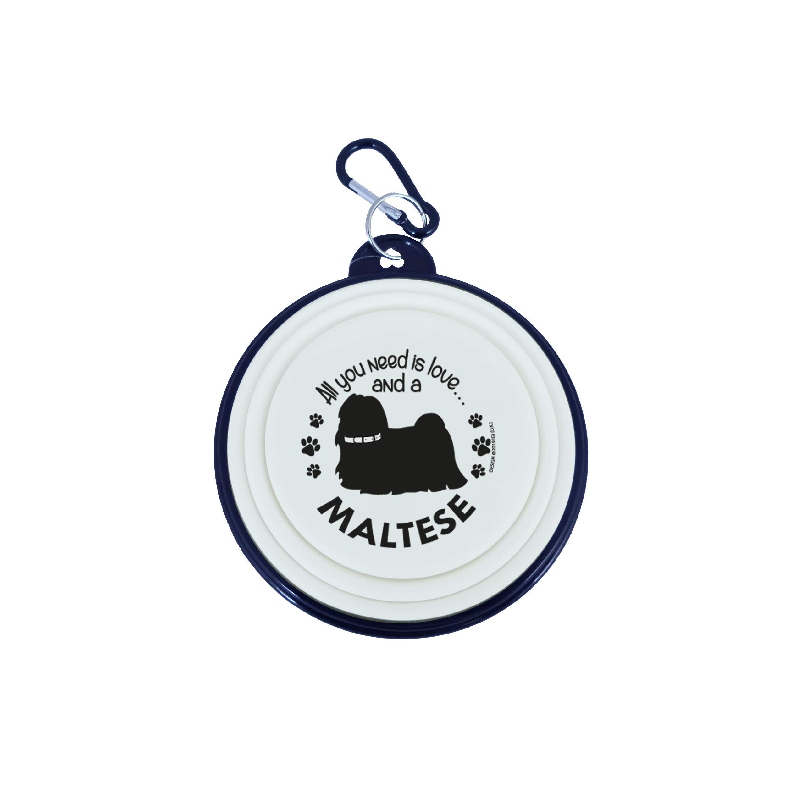 Travel Dog Bowls - Collapsible Bowl - Small Dogs (Maltese)