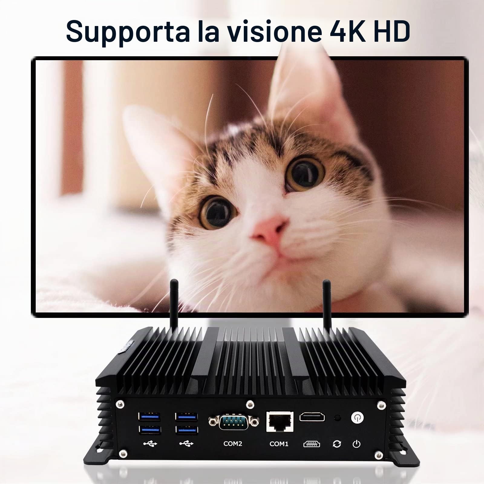 WEIDIAN Firewall PC Micro Appliance 2.5G, Fanless Computer 6 x 2.5GbE I225-V Port, Industrial PC Core i5-8260U, HD, USB3.0, WiFi, SIM Slot, RS232 COM, RJ45 COM, OPNsense (8GB RAM 128GB SSD)
