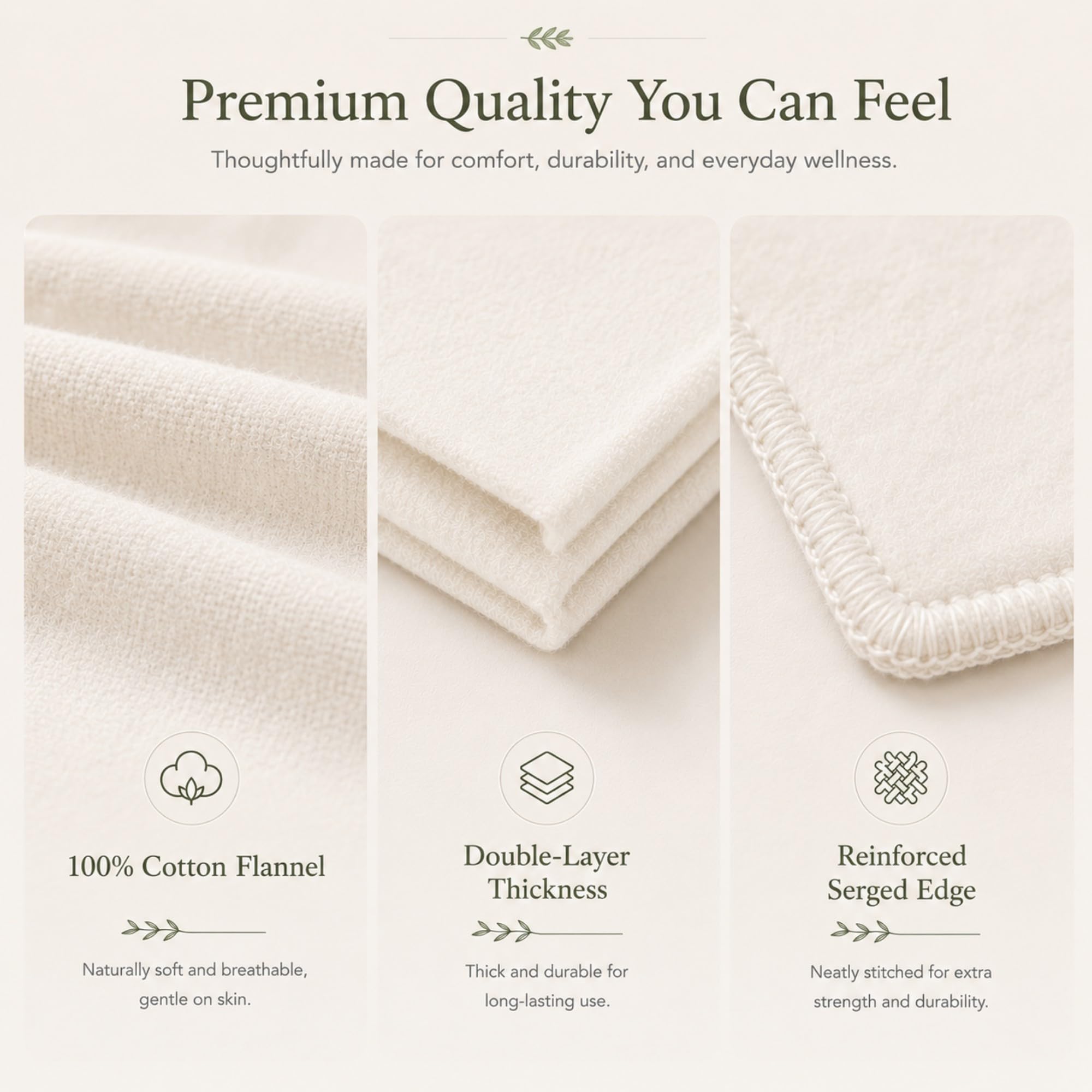 Organic Cotton 3 Layer Flannel Castor Oil Pack Reusable Castor Oil Compression for Liver Detox Castor Oil Pad for Abdomen, Joints, and Other Parts — Amazon image 4