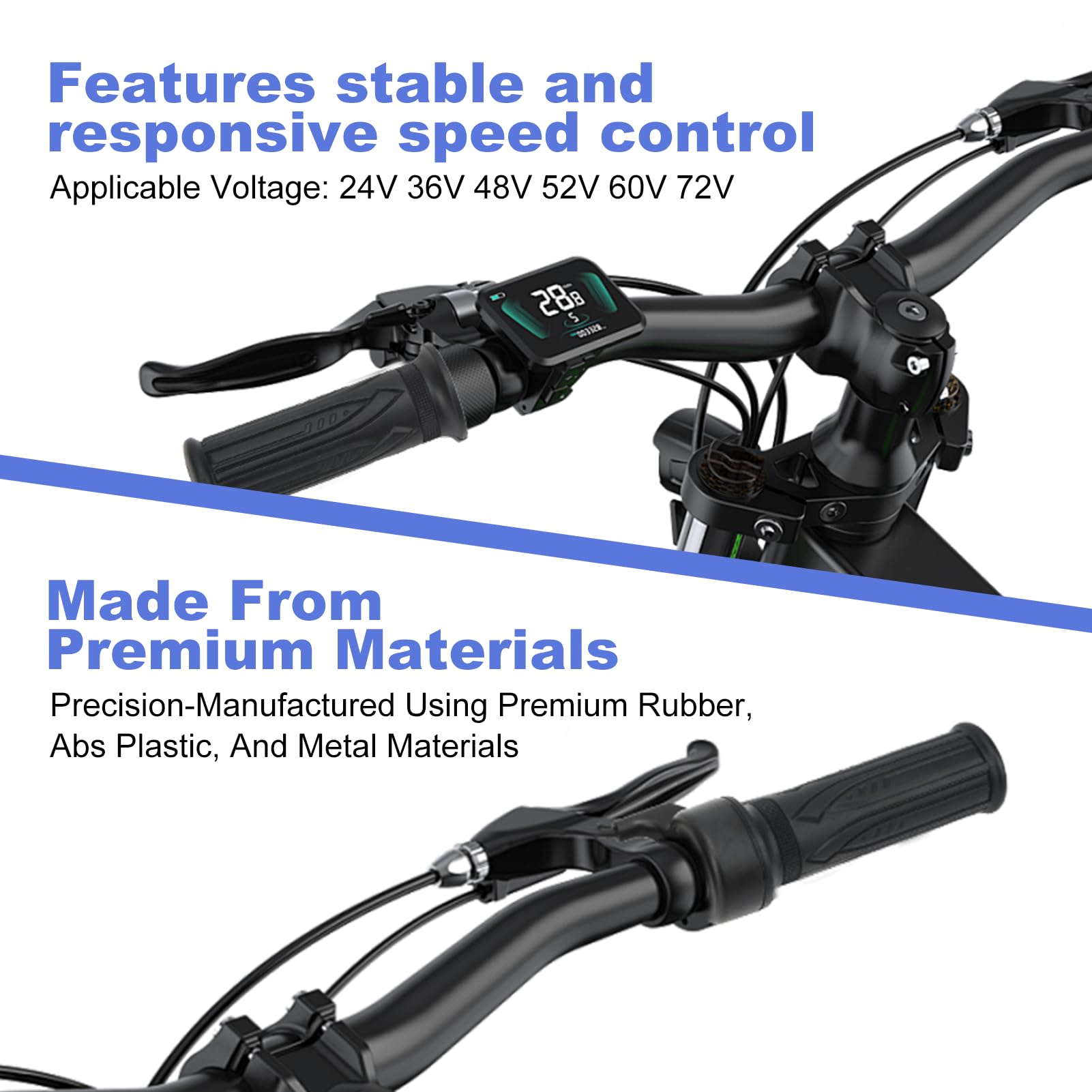 Topyond 20X Full Twist Throttle Stable E-Bike Throttle Electric Bike Throttle Full Twist Throttle Ebike for Scooters and — view 5