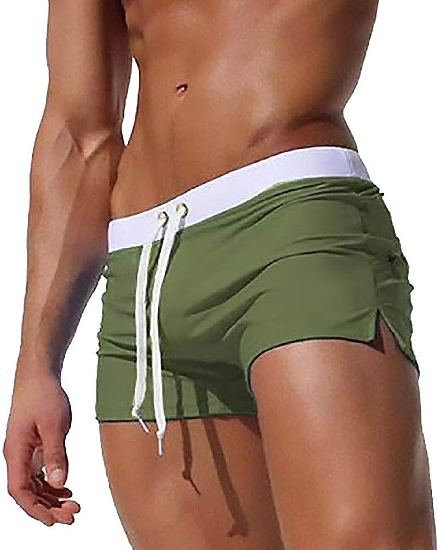 Swimming Trunks Men Swim Shorts Board Shorts Quick Dry Men's Swimwear with Zipper Pockets & Mesh Lining