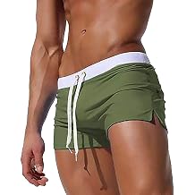 Swimming Trunks Men Swim Shorts Board Shorts Quick Dry Men's Swimwear with Zipper Pockets & Mesh Lining