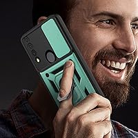 Vista 7 de Funda compatible con TCL 30 XE 5G, TCL 20R 5G, [2 unidades] protector de pantalla HD. Cubierta protectora de cámara deslizante integrada, carcasa