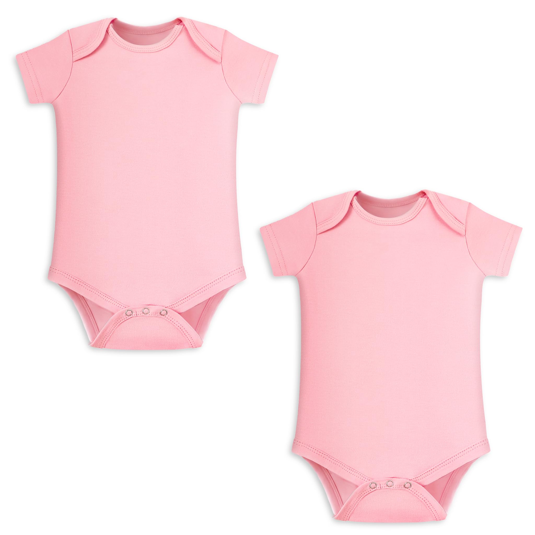Unisex Baby Bodysuit 2 Pack 100 Organic Cotton Short Sleeve Clothes Ultra Soft Newborn Essentials for Boys Girls