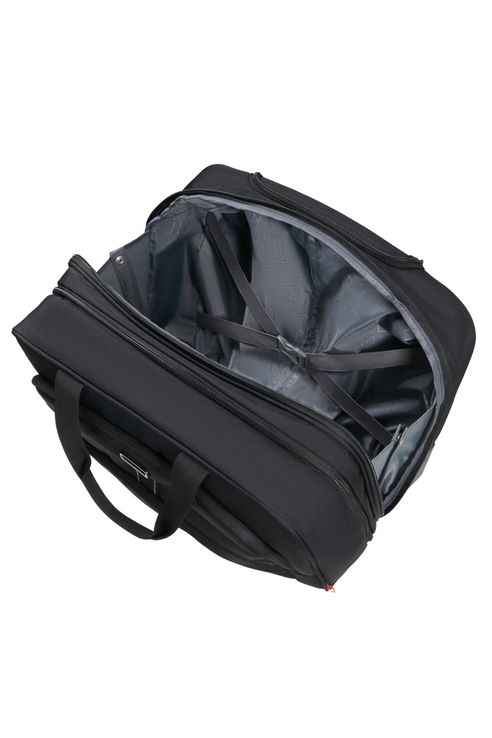 American Tourister AT WORK NXT - Borsa per laptop con rotelle 15.6", bagaglio a mano business trolley, bagaglio a mano con scomparto laptop, valigetta pilota, borsa cabina aereo, 33 L, Nero