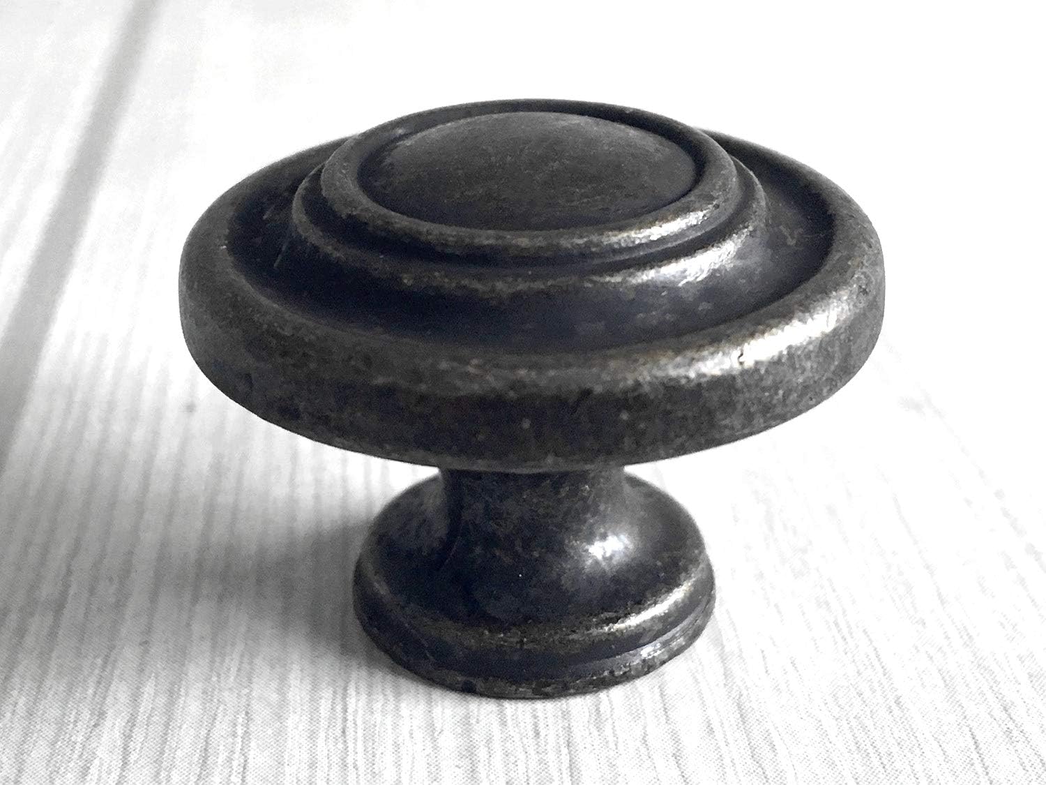 Dark Antique Bronze Drawer Knob Vintage Look Dresser Pull Cabinet Knob Kitchen Door Knob Hardware (Round Knob- Dia: 1.3" (33 mm), Dark Antique Bronze)