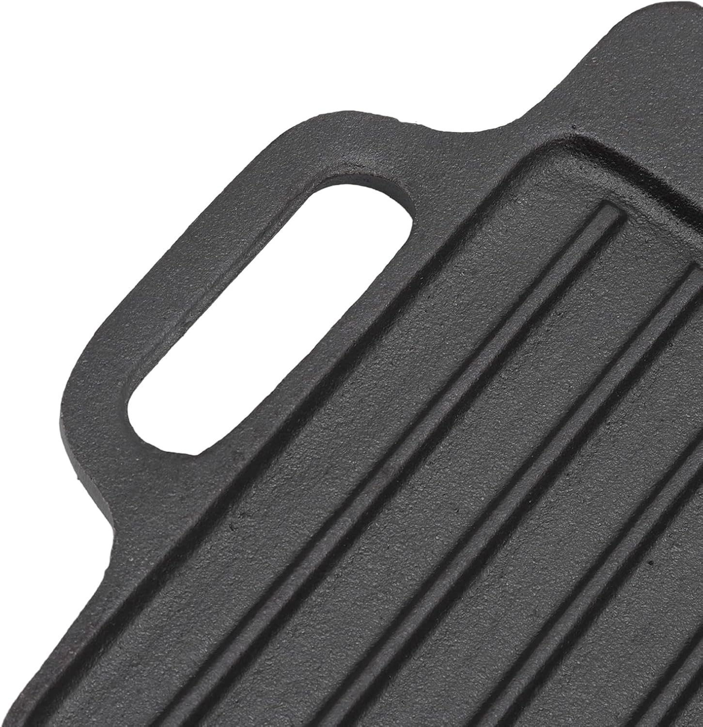 Grill Griddle Cast Iron Griddle Grill Pan Stove Top Grill Stove Top Griddle Griddle Pan Thickened Rectangular Double Sided Barbecue Grill for Household Cooking Cast Iron (46x23CM)