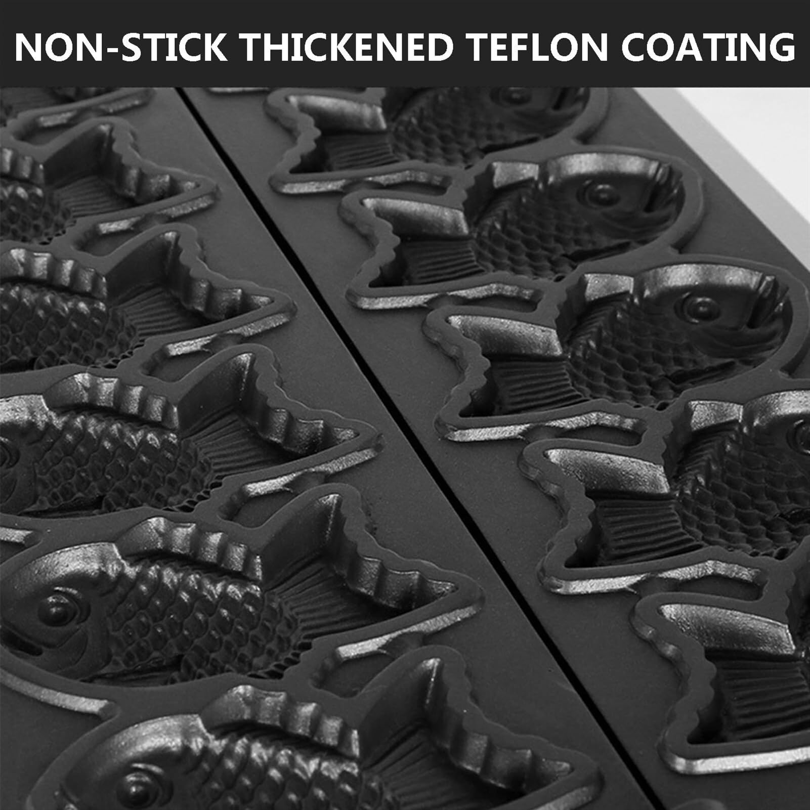 Máquina Comercial para Hacer gofres Taiyaki, 3KW 6 Piezas, máquina Antiadherente para Hacer gofres japoneses Tipo pez con Control de Tiempo y Temperatura, máquina eléctrica para ho,