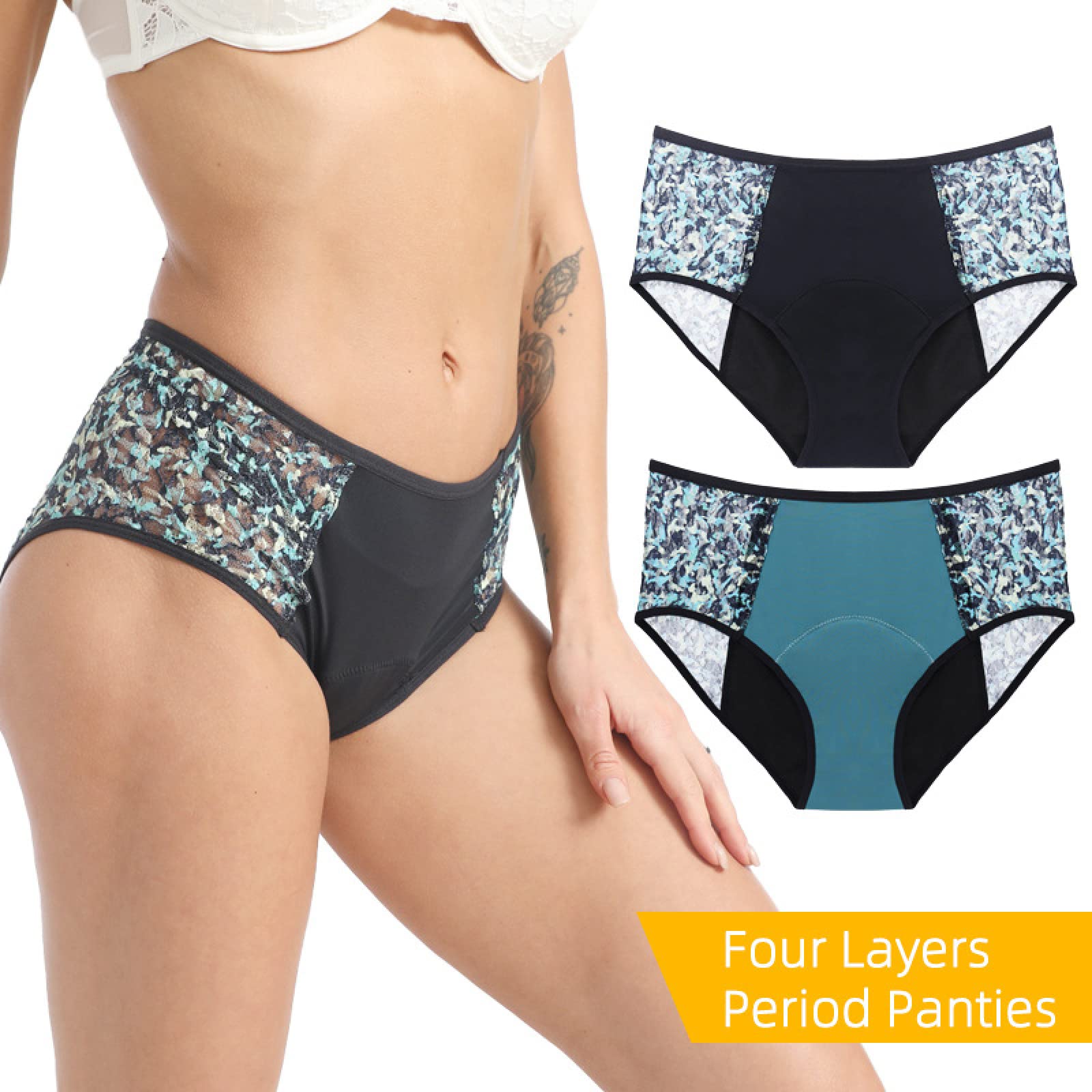 culotte femme 2/4 pièces pantalon physiologique bas fichier aspiration instantanée étanche absorption d'humidité serviette hygiénique tante slips