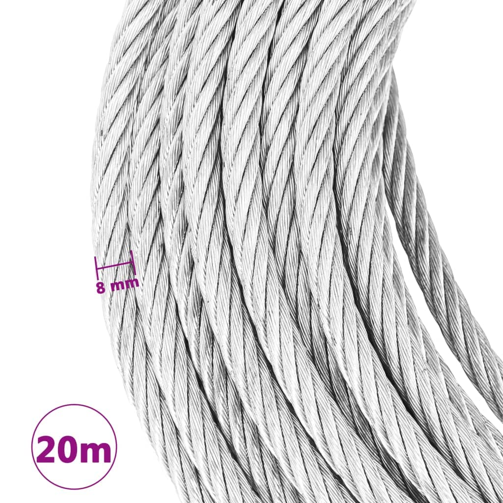 Seilzug 800 kg Handwinde mit 20 m Stahlseil und Sicherheitsverriegelung, Aluminiumgehäuse, geeignet für Forstwinde, Kettenzug, Flaschenzug, Heben, Ziehen, Bergen, Schleppen im Auto, Boot