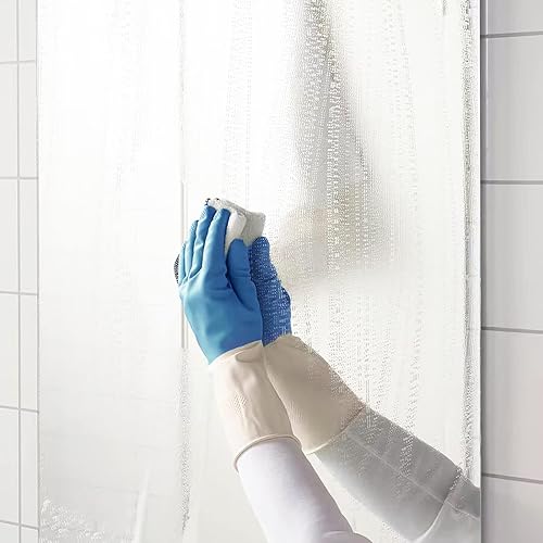 Miniatura 3 de Guantes de limpieza de goma sin látex reutilizables suaves cómodos para limpiar cocina lavado pintura jardinería cuidado de mascotas azul talla M