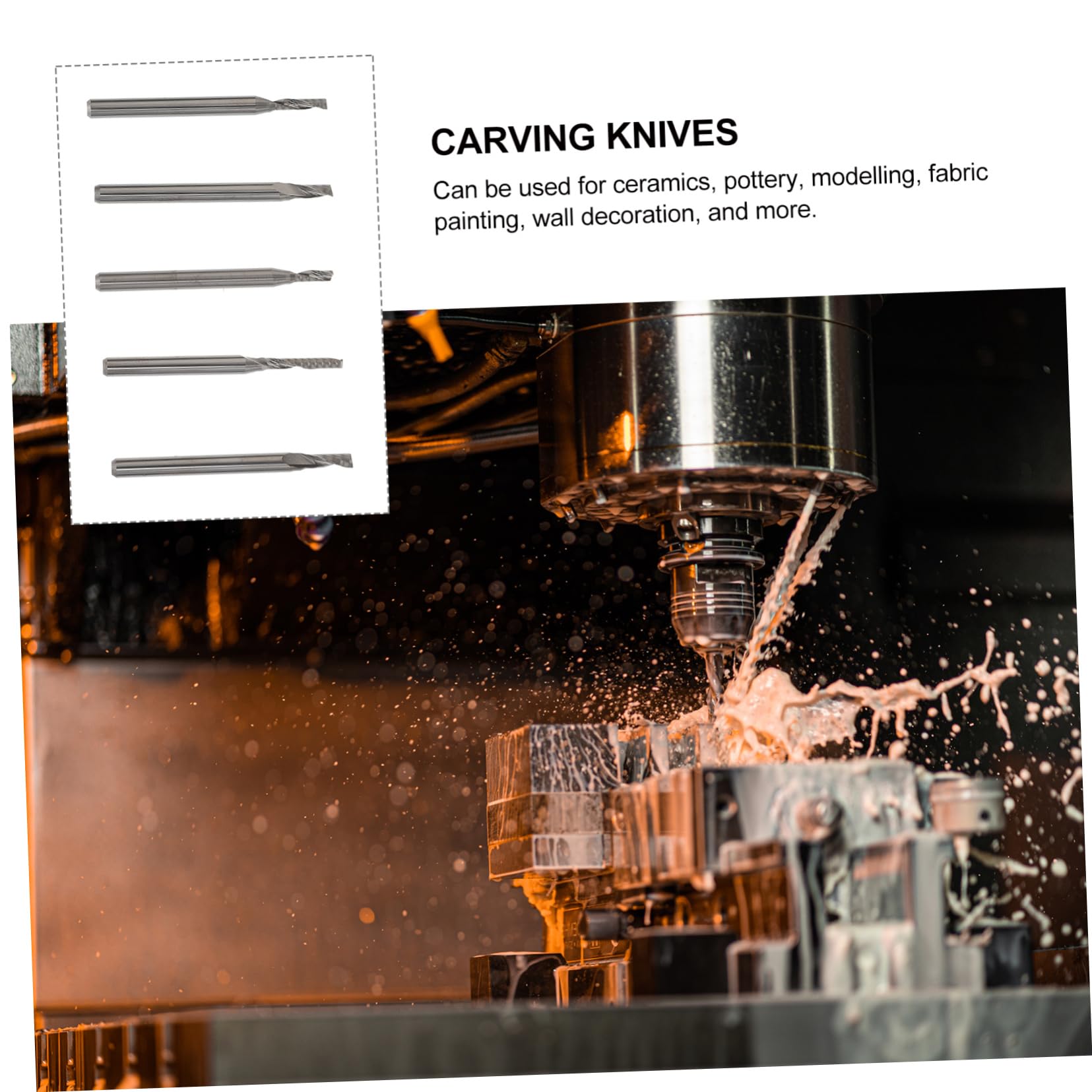 Cabilock 3 Juegos Fresado de Tungsteno de Cnc Herramienta de Corte Madera PVC