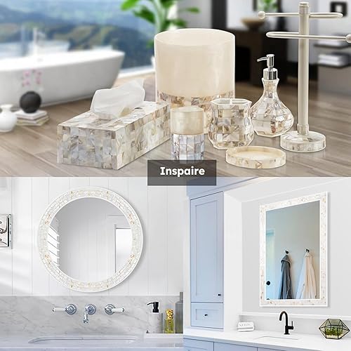 Miniatura 7 de Diflart Azulejo de mosaico de madreperla para cocina, baño, decoración de pared, paquete de 6 hojas