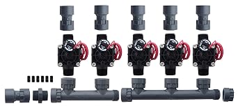 Hunter PGV101-MM 5 Zone Dura Manifold Valve Kit with Flow Control - Slip PGV101G 5 Zone