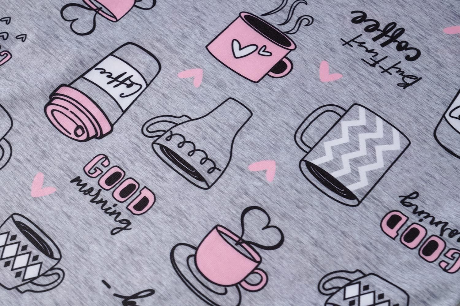 YIJIU Women's Short Sleeve Tops and Capri Pants Cute Cartoon Print Pajama Sets - Image 5