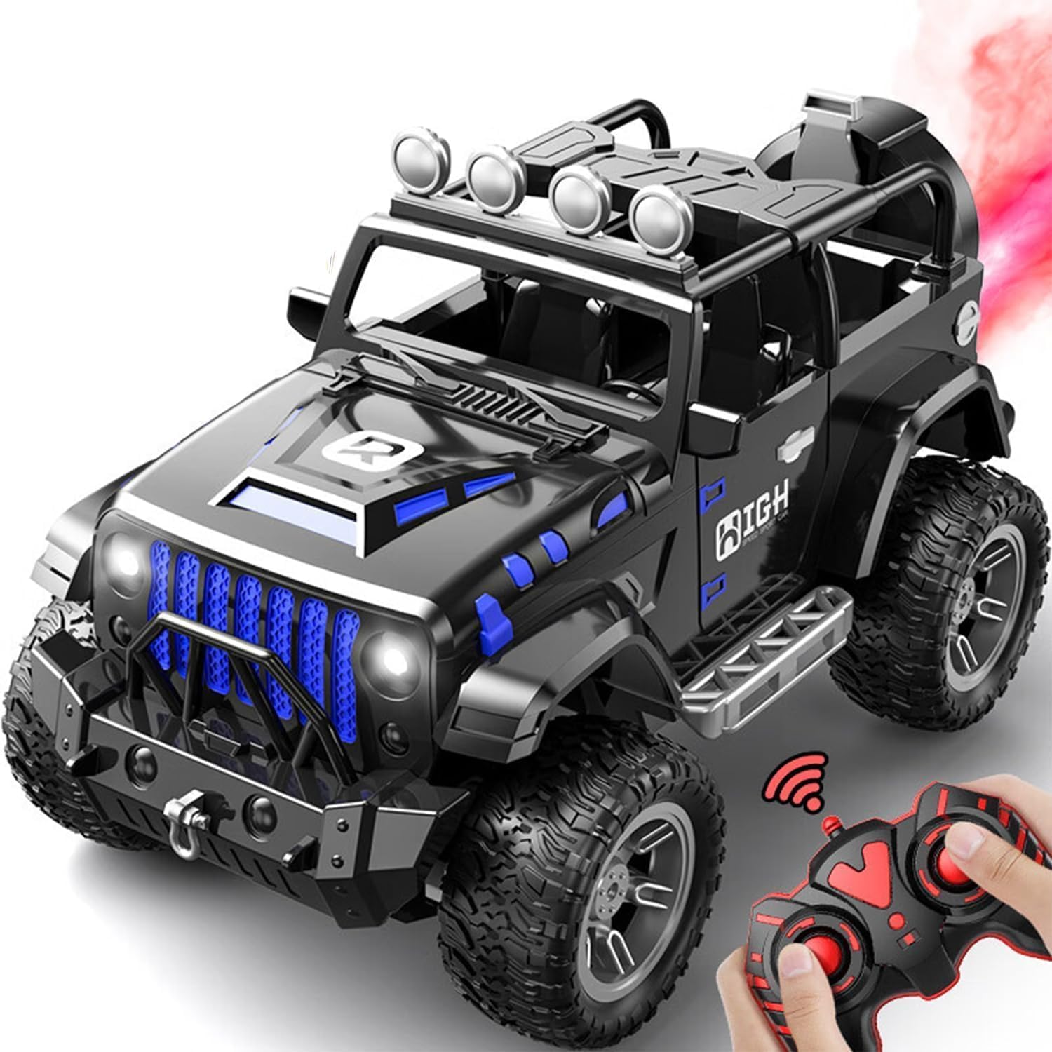 AquaFalcon Remote Control Car RC Racing Cars,1:18 Scale 2.4Ghz Auto Mode Rechargeable Rc Trucks,SUV Jeep Rc Cars Toys Gifts for Boys Kids Girls 3-10