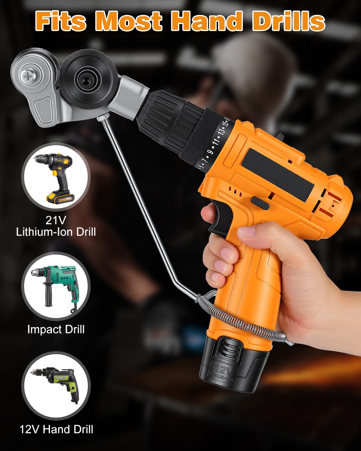 Metal Sheet Cutter Attachment for Drill - HoRiMe -4