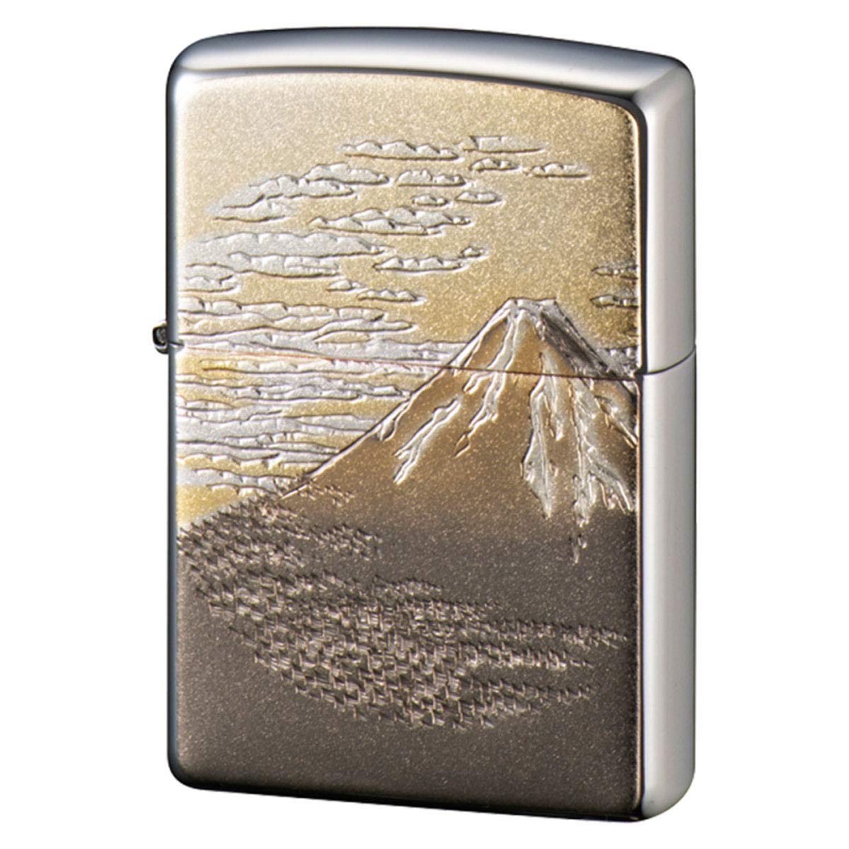 Amazon.co.jp: ZIPPO(ジッポー) ライター シルバー 電鋳板 富士 和柄 