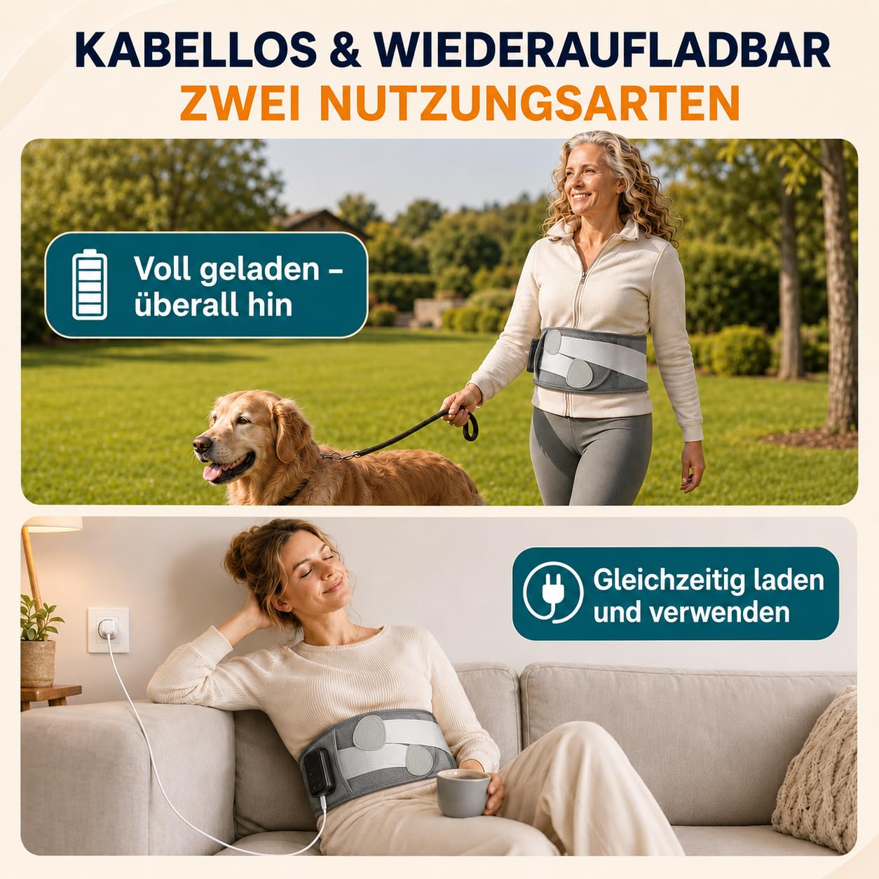 170CM Wärmegürtel Rücken Heizkissen Kabellos Massagegerät, 5000mAh Heizkissen mit Abschaltautomatik, Wärmekissen für Rücken mit 5 Massagemodi 3 Wärmestufen, Geschenke für Männer Frauen