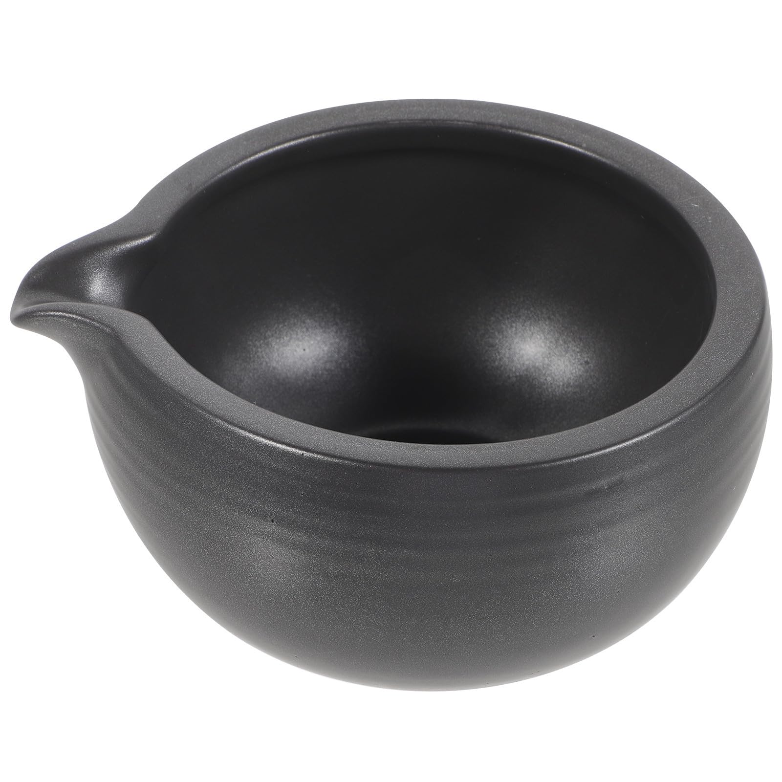 Didiseaon Ciotola Nera Beccuccio Matcha Giapponese 525ml in Ceramica | Finitura Liscia, Design Delicato, Uso Casa e Sala da Tè, per Famiglia e Amici