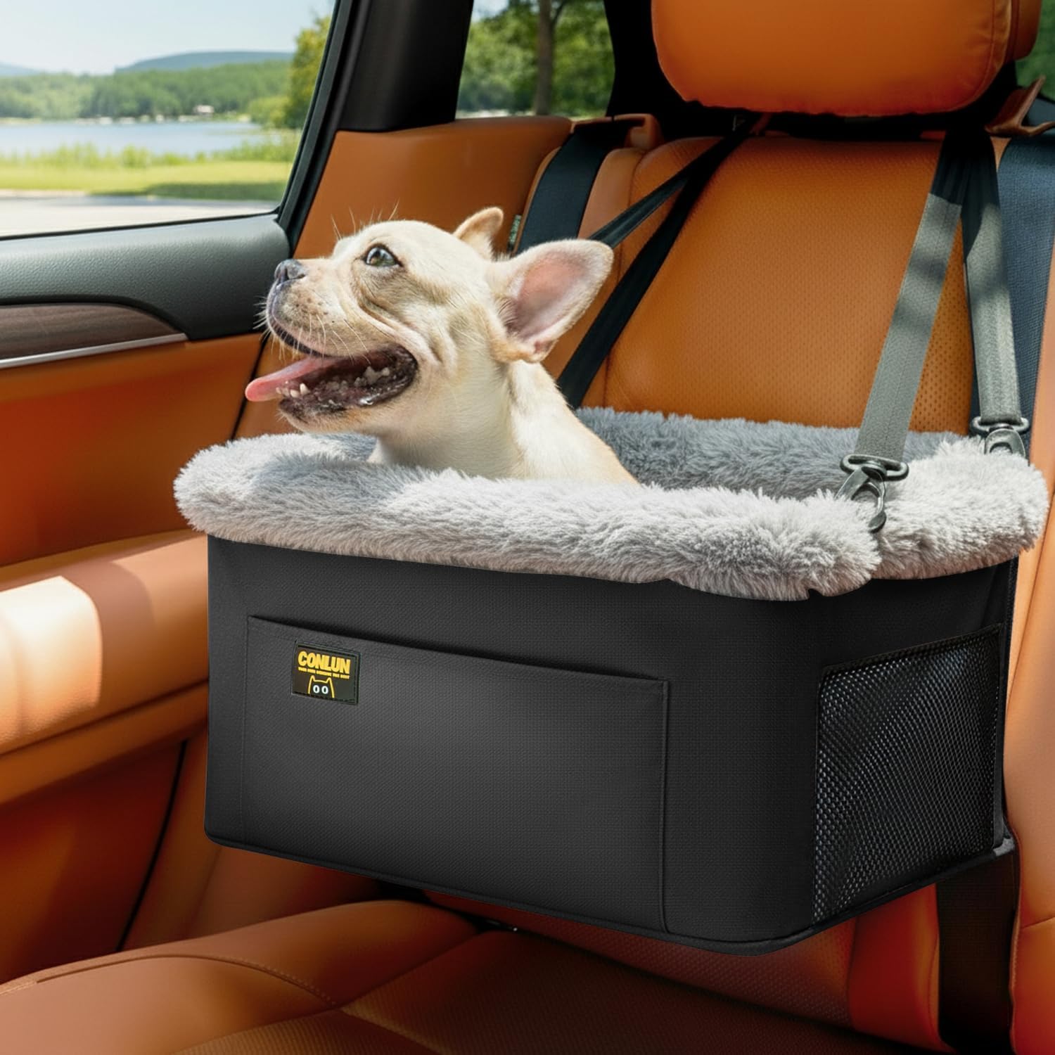 Portable Dog Car Seat Booster for Pets Under 20lbs – Adjustable & Comfortable