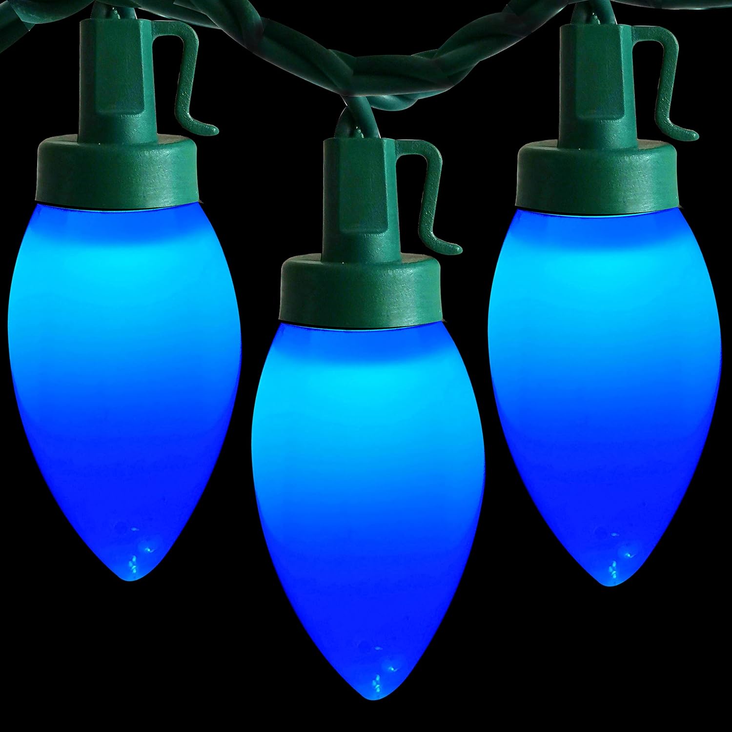 MXTCLM C9 Christmas Lights, 50 LED Strawberry String Lights, 35ft Blue