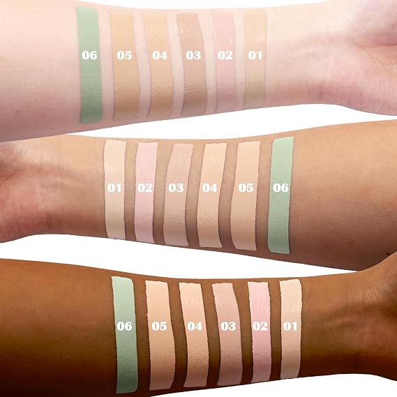 UCANBE Stay-Put Full Coverage Concealer, Long-Wear Waterproof, Under Eye Brightener Concealer, Color Corrector for Dark Circles, Acne, Blemishes, Redness Color Correcting Cream (01 LIGHT IVORY)