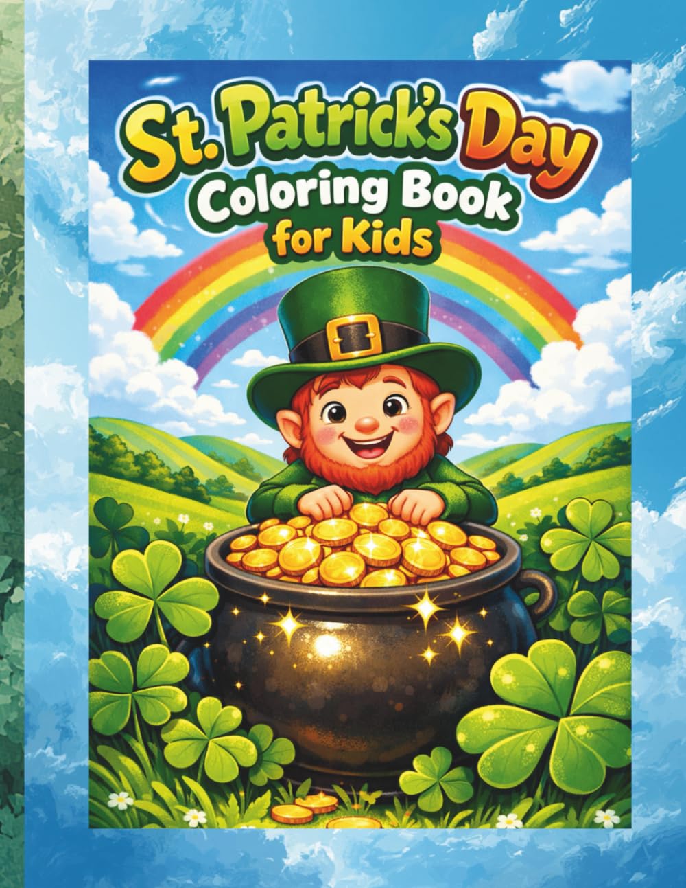 Saint Patrick’s Day Coloring Book for kids: Bold and Easy Shamrocks, Leprechauns, Rainbows and Lucky Fun for Toddlers & Kids Ages 2–5