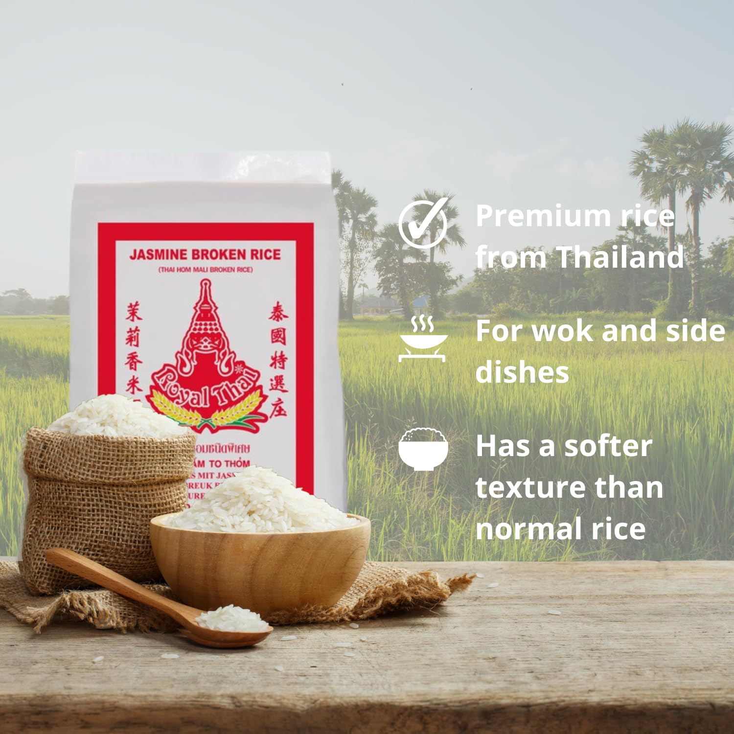 ROYAL THAI RICE - Riso Jasmine spezzato - 1 X 20 KG
