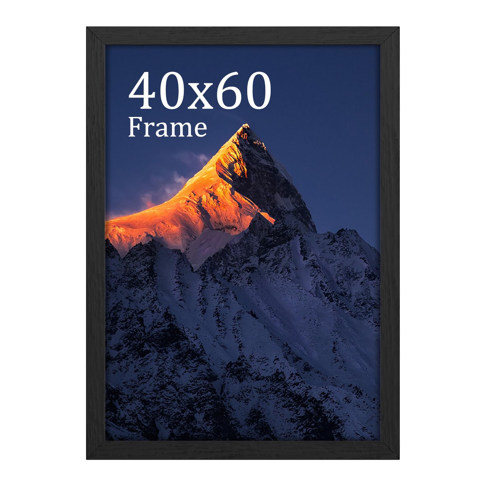 Cadre photo en bois MDF 40x60 cm noir wyewye avec verre acrylique