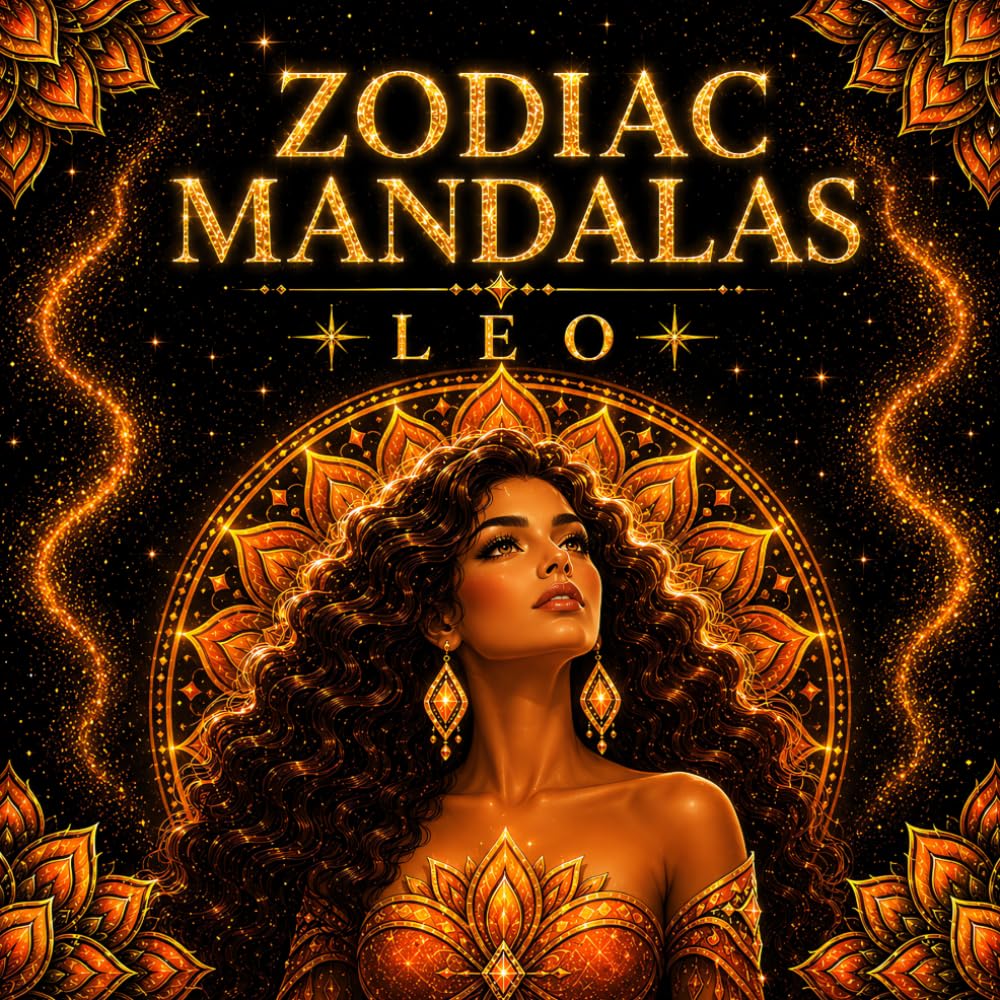 Zodiac Mandalas: Leo: 30 Zodiac-Inspired Mandala Portraits Featuring Confidence, Creativity, Joy, Strength, and the Bold Spirit of Leo