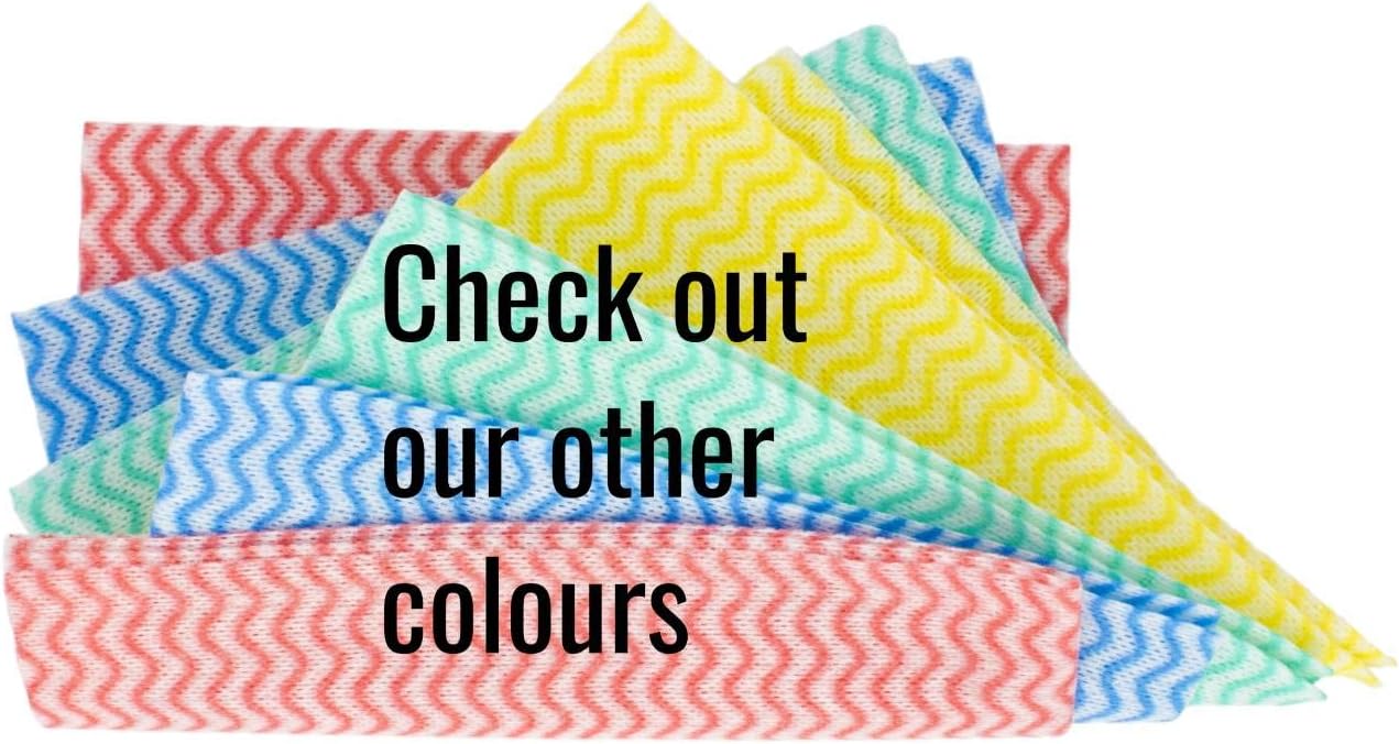 100 Large Multi Purpose Green Disposable Cleaning Cloths ”J Cloth Style.” Made With 30 Wood