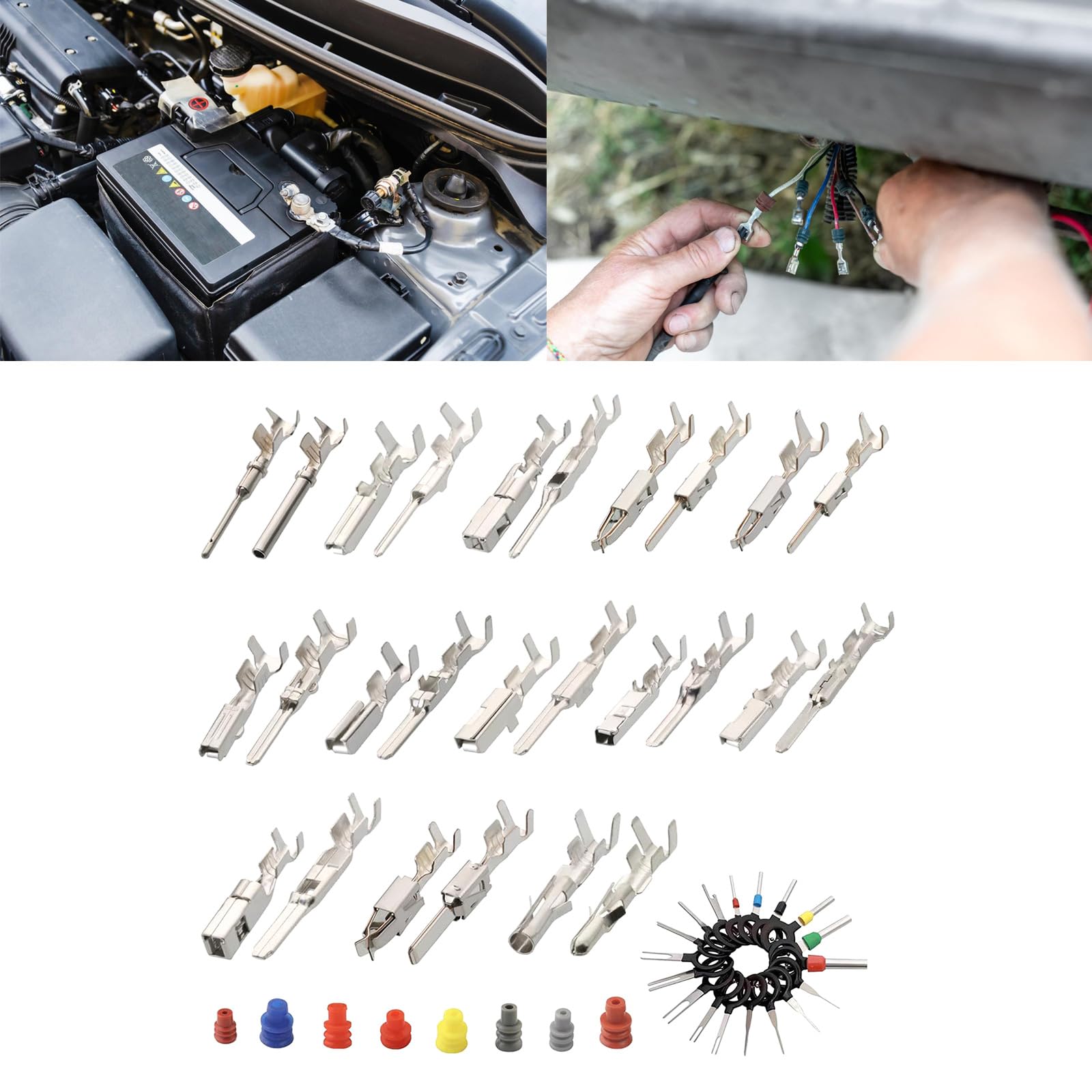 500 piezas de terminales de cable de Pin conector 1-3, 5 mm Auto eléctrico no aislado enchufe eliminación macho engarzados automotriz no aislado enchufe eliminación macho engarzados