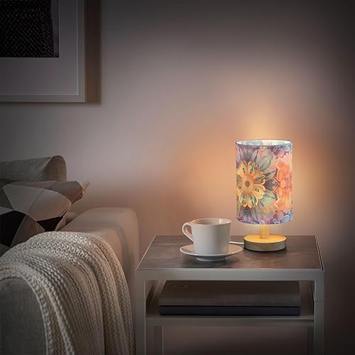 Miniatura 6 de Trendy Boho Colorful Flowers Bloom Bedside Lamp Kids Night Light for Nightstand Lamp for Desk Retro lámparas para mesa