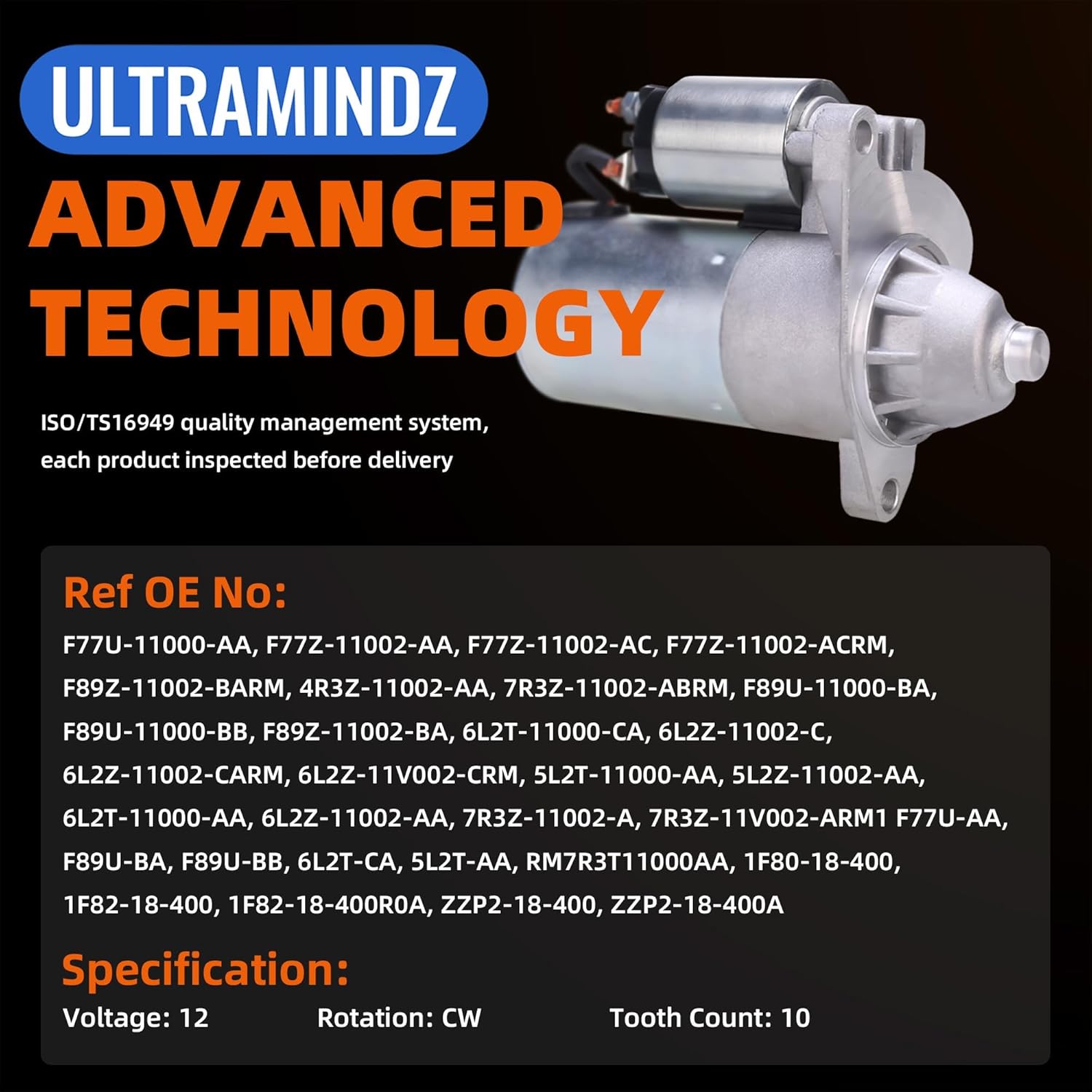 3273N Starter for 4.0L Ford Explorer 1997-2010 Explorer Sport Trac 2001-2010 Ranger 1997-2011 Mustang 2005-2010 Aerostar 1997 for Mercury Mountaineer 1998-2010 for Mazda B4000 1998-2007 Auto Trans.