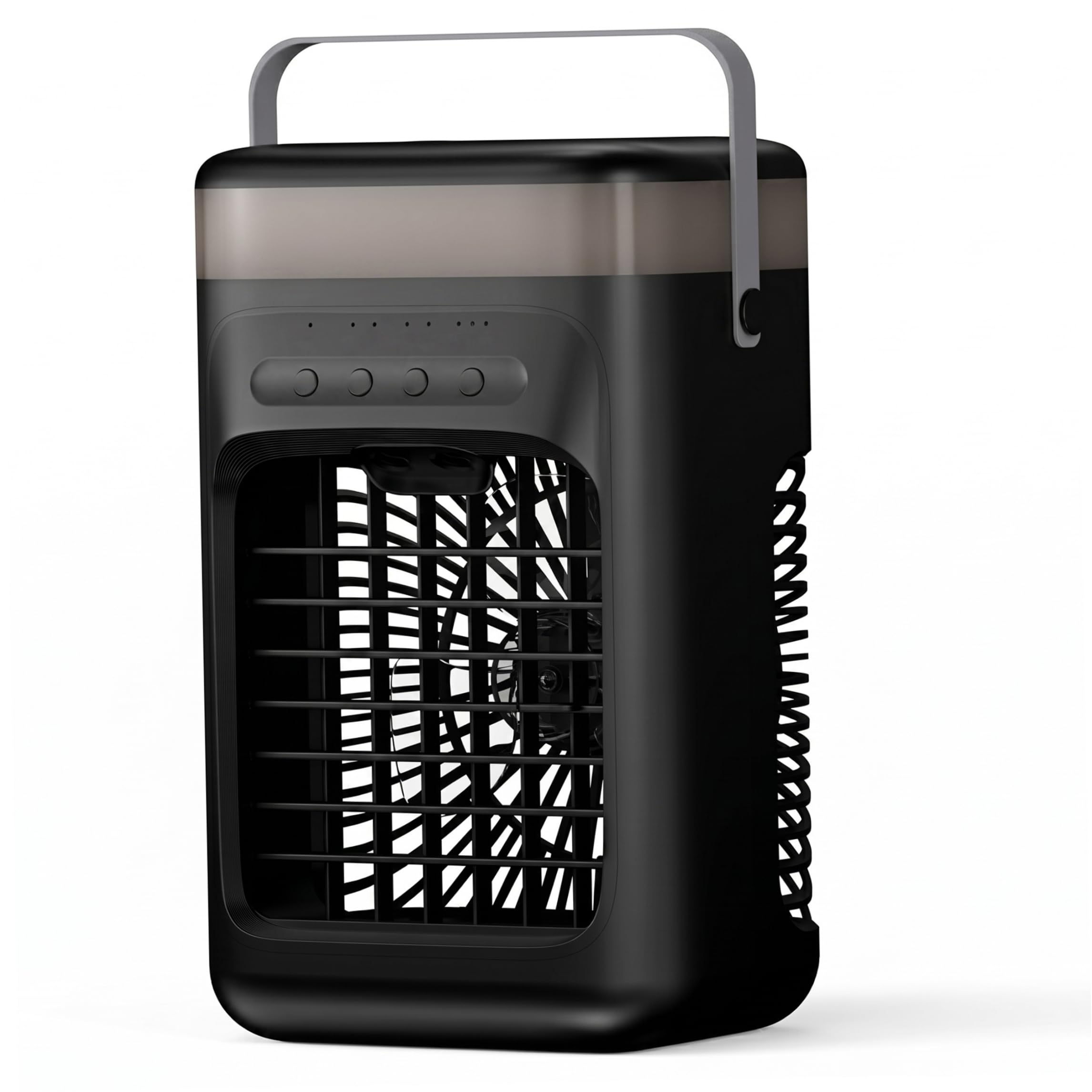 AwnsIMfreien Air Cooler, Mini Air Conditioner Cooling Fan, Dual Mist Usb Cooler Fan For Bedroom, Desktop Quiet Fans - Black, Mini Conditioner