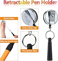 Vista 3 de 14 piezas de lápices de carpintero, lápices de carpintería de construcción de madera dura negra plana octagonal de 7 pulgadas de alta resistencia