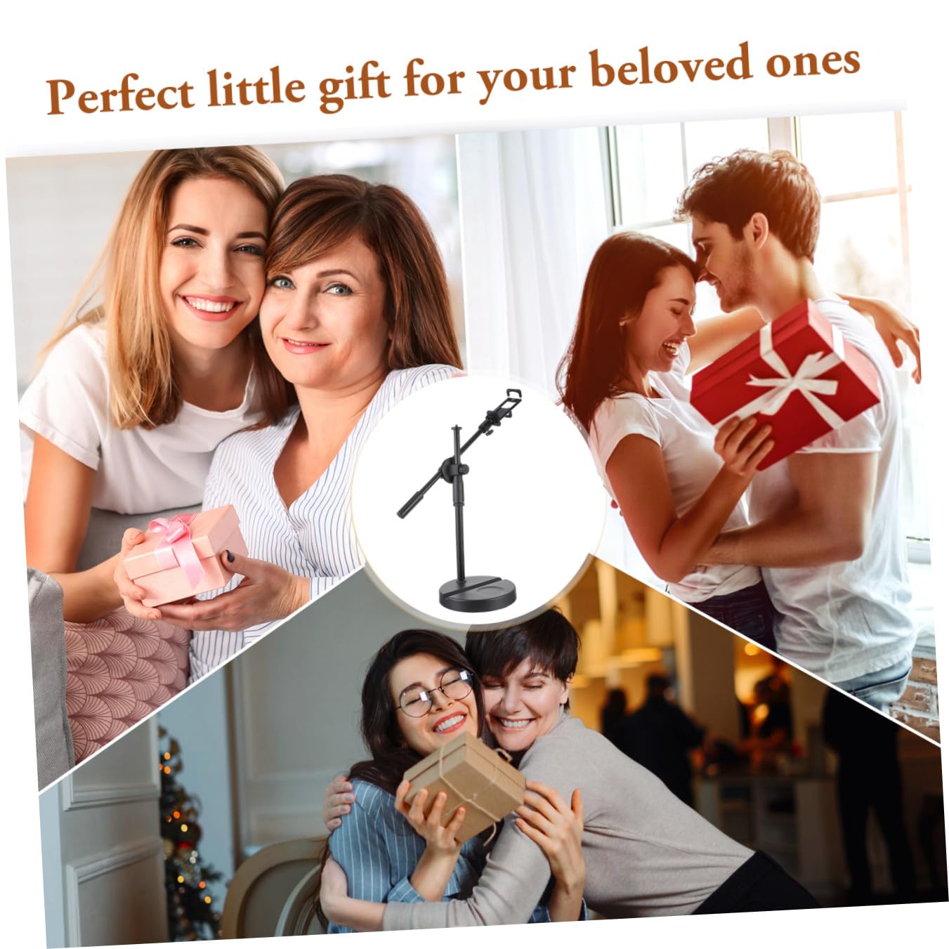 SHINEOFI Soporte Telescópico Ajustable para Teléfono Móvil Montaje Superior para Grabación y Dibujo Compatible con Smartphones y Tablets