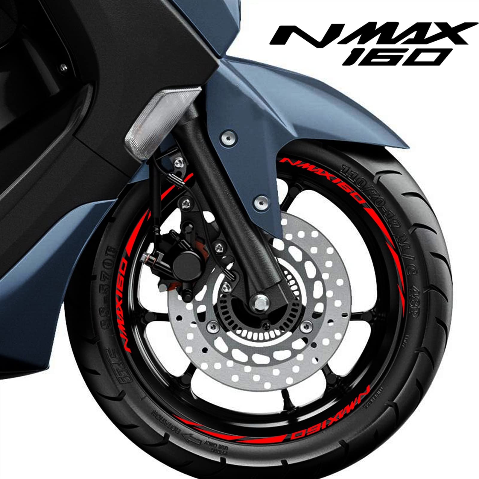 14" Motorcycle Wheel Hub Stickers Scooter Rim Stripe Decals Motorcycle Accessories For Yamaha NMAX N Max N-max 125 155 - 201355758 - View #10