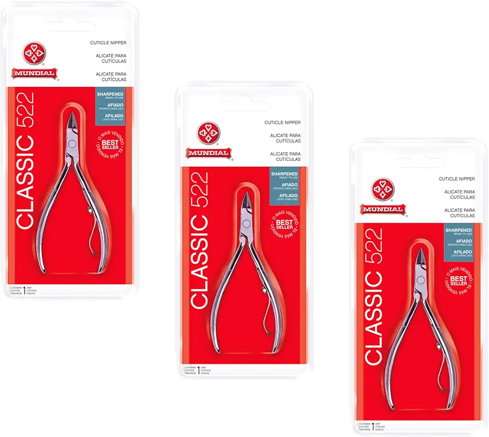 Kit 3 Alicates Cutícula 522 Classic Profissional - Mundial