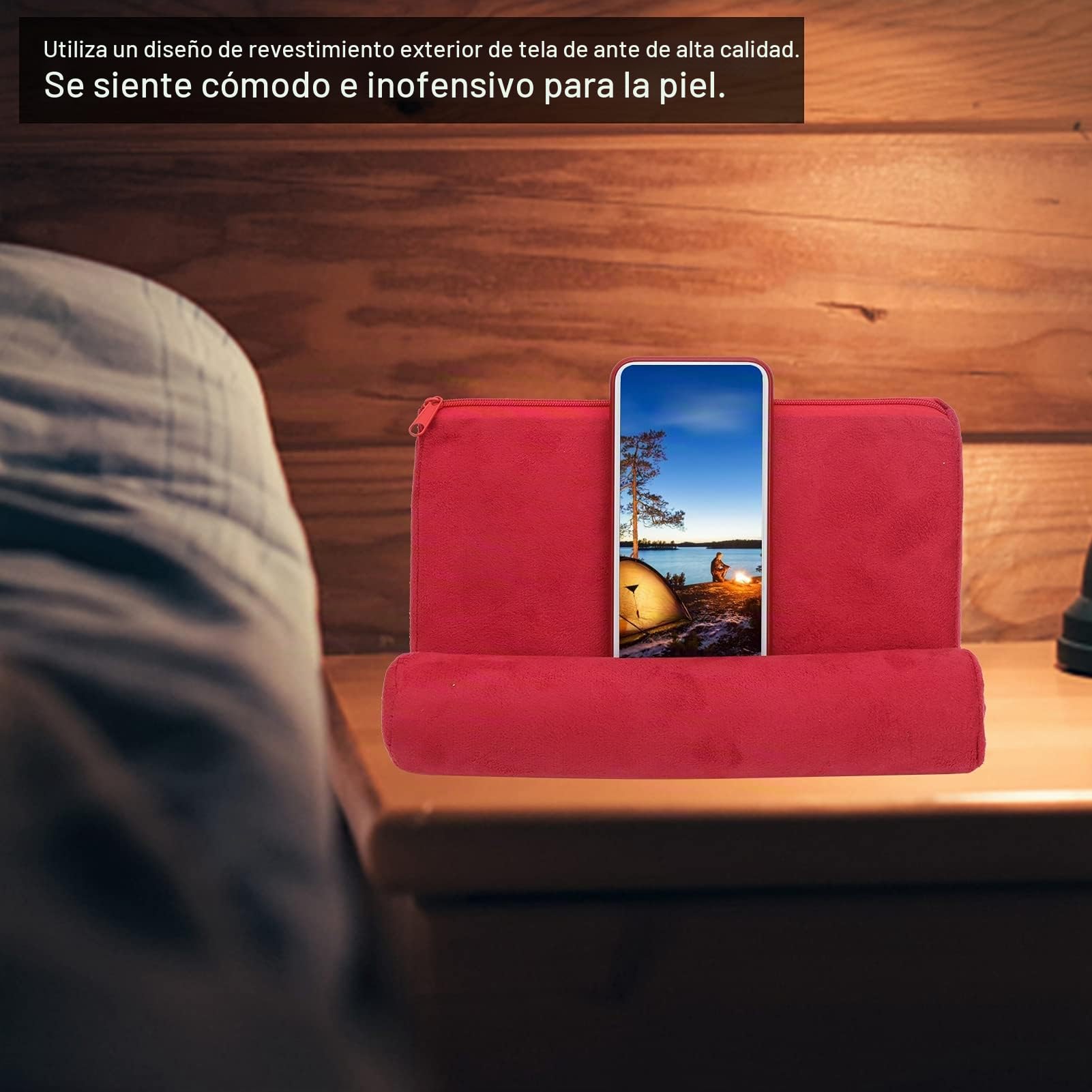 Soporte Para Tableta De Almohada, Soporte Para Teléfono Móvil Cojín Para Descanso En Cama Soporte Para Lectura De Tableta Soporte Para Tableta Suave Multiángulo Para Tabletas, Kindle, Teléfonos Inteli