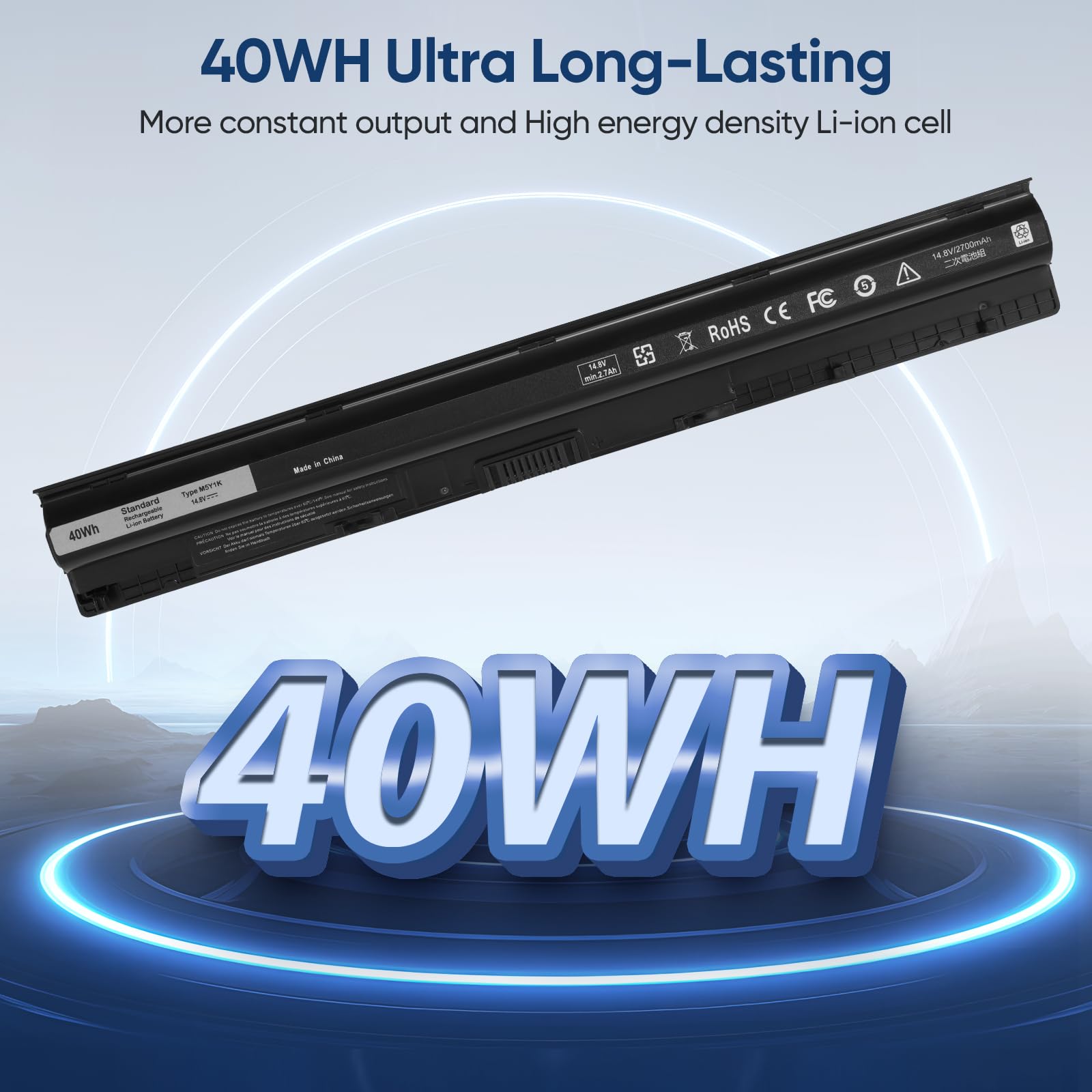 Amazon.com: 40WH M5Y1K 14.8V Replacement Laptop Battery for Dell