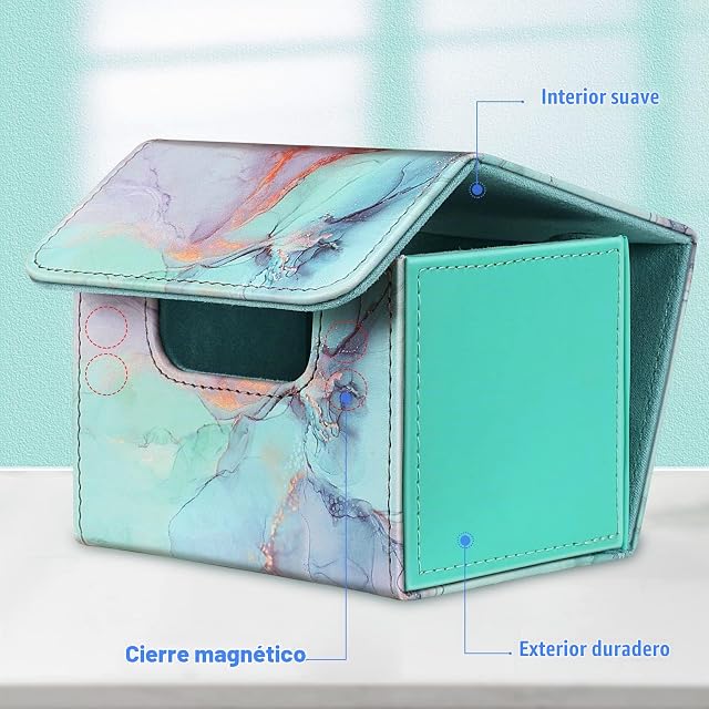 Foto 2 de 8 de CASEBOT Caja de cartas compatible con MTG/TCG/CCG, funda magnética para tarjetas de juego, tamaño grande