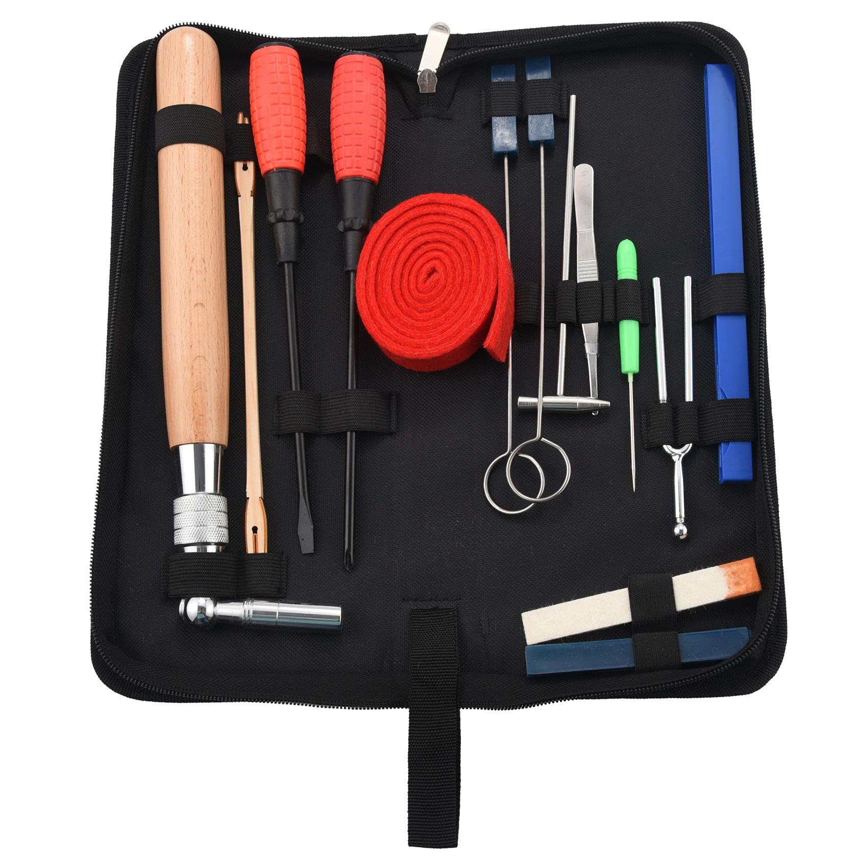 Professionelle Piano Tuning Kit StimmgeräT Werkzeuge Set Piano Tuning Holzgriff StimmschlüSsel mit Tasche