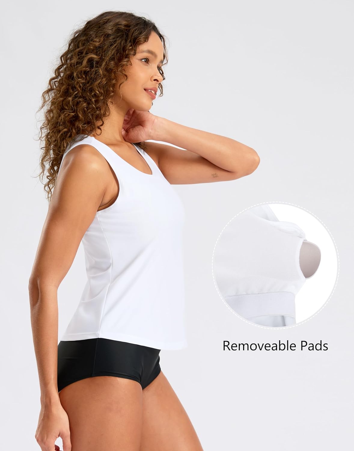 G Gradual Tankini Tops for Women High Neck Swimsuits Swim Top Modest Bathing Suit Swimwear Tank Top only No Bottom - Image 3