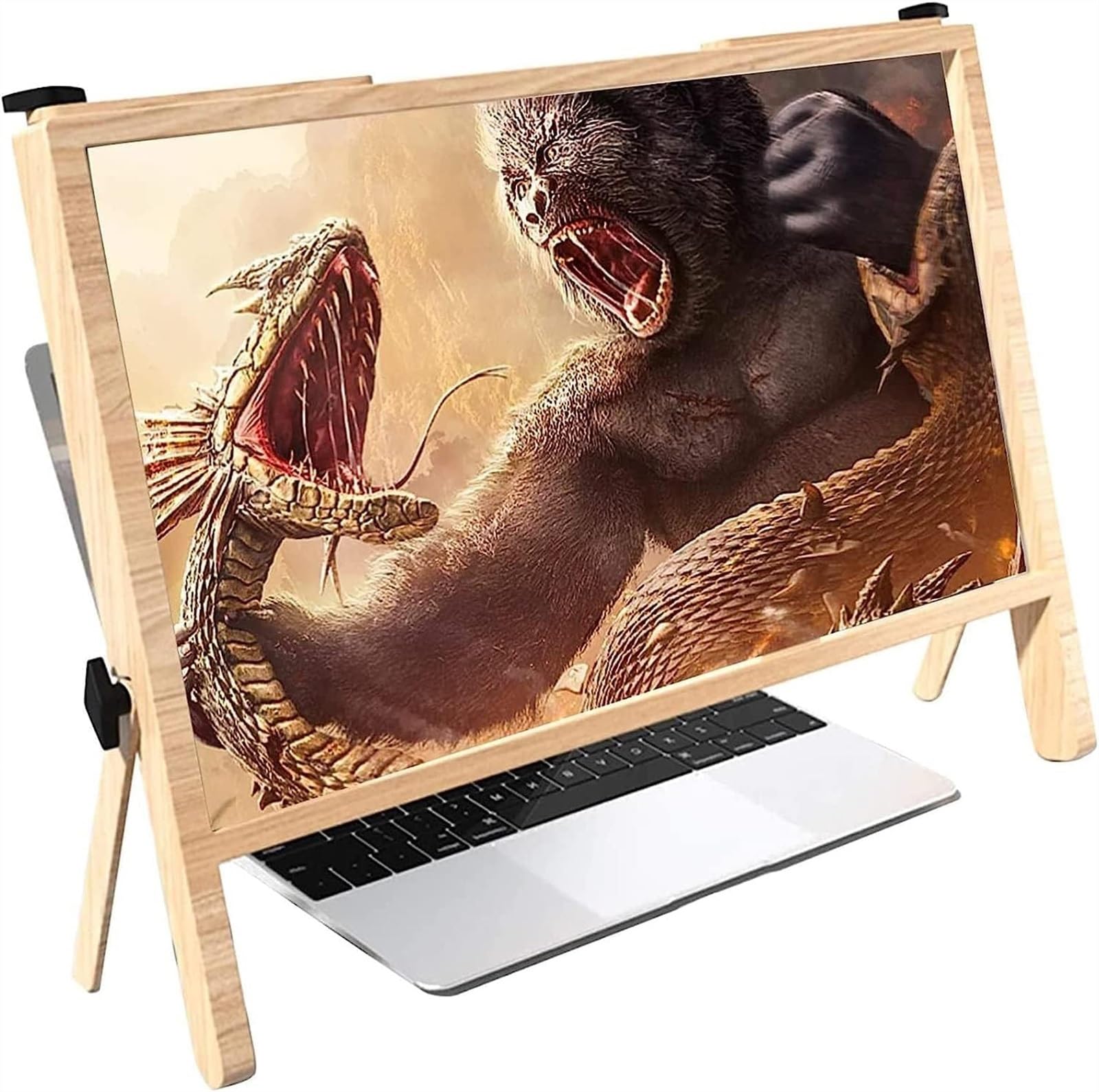 LoiYtrd Bildschirmlupe Für Tablet & Laptop – 22 Zoll, Faltbar, HD-Vergrößerung 3-5x – Augen Schonend, Als Halter Nutzbar