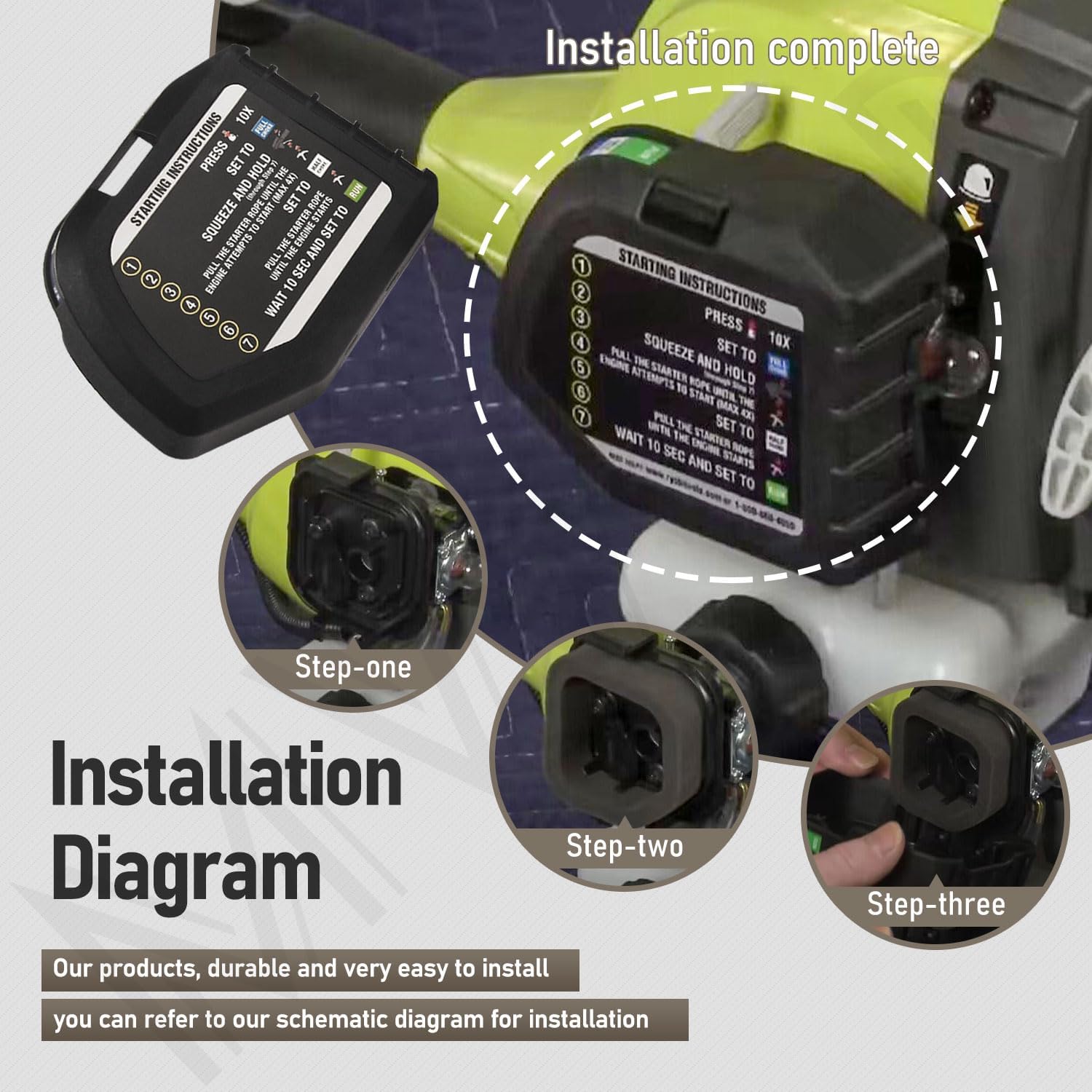 308649003 307191001 5687301 Air Filter & Cover Compatible with Ryobi RY251PH RY252CS RY253SS RY254BC 25CC 25.4cc String Trimmers Tune-Up Kit/Gas String Trimmer