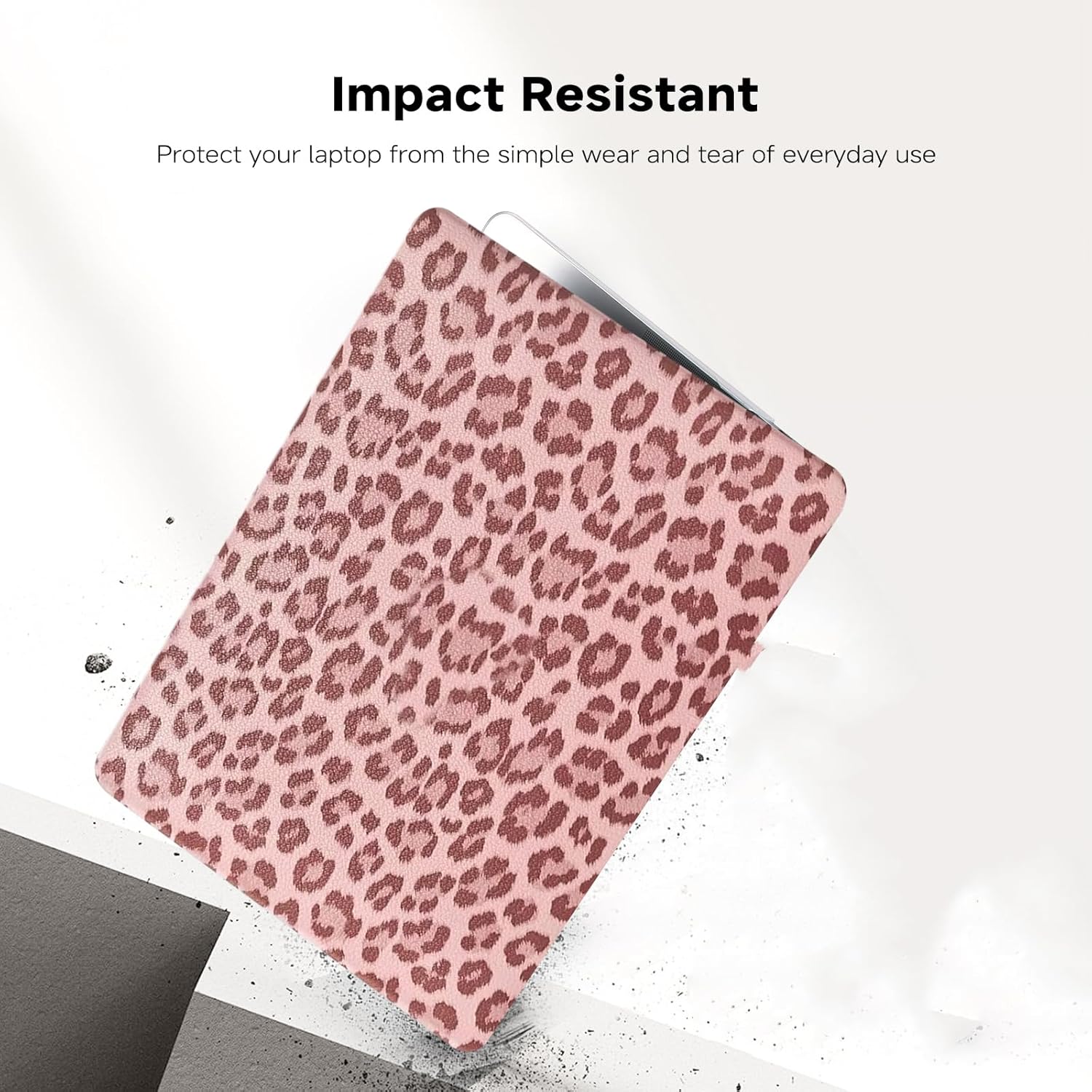 Leopard Print for MacBook Air 13 inch Case 2026-2022 M4 A3240 M3 A3113 M2 A2681,Leather Animal Print for Mac Air 13.6 Cheetah Case&Keyboard Cover for MacBook Air 13-inch Pattern,Leopard Pink - Image 3