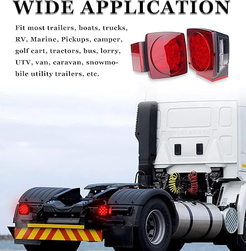 Miniatura 15 de Cyfie Luces LED de remolque de 12 V, 2 luces LED ovaladas de 6 pulgadas, 23 LED de alto brillo, impermeable, reversa para RV, camión, barco